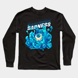 Sadness Eyes and Water Flower Long Sleeve T-Shirt